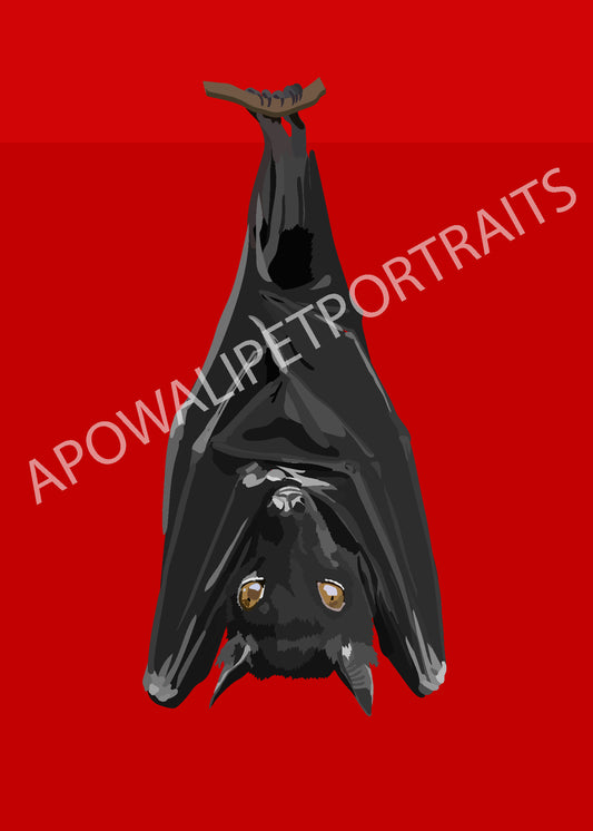 Hanging Bat Portrait
